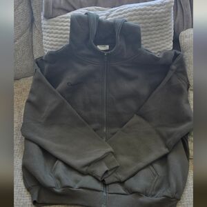 Comfrt Zip up Hoodie. Moss (but on the grayer side). New, never worn